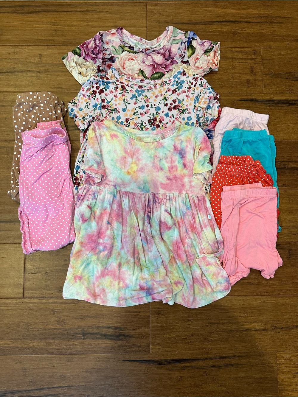 Posh Peanut Girls Mix & Match Bundle of 9 bamboo pieces size 7Y playwear school
